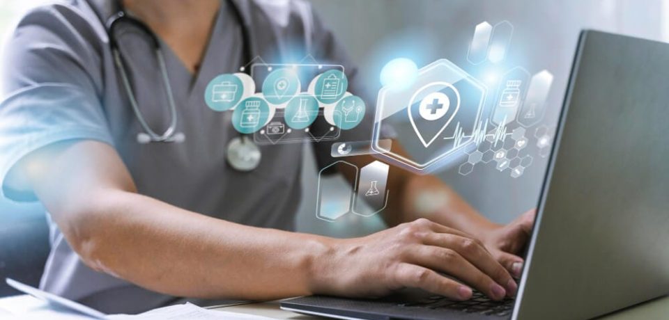 medical-banner-with-doctor-working-laptop